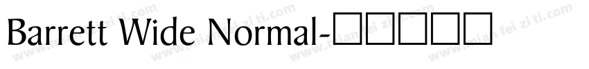 Barrett Wide Normal字体转换